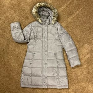 DKNY Champagne Color Puffer Coat!